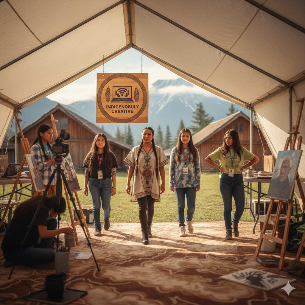 Indigenous Students participating in a modelling workshop held on their reservation